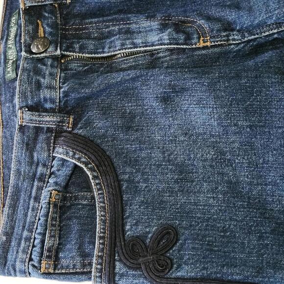 Lauren Jeans Co. by Ralph Lauren Women's Size 8 Dark Blue Bootcut Jeans - Picture 5 of 10